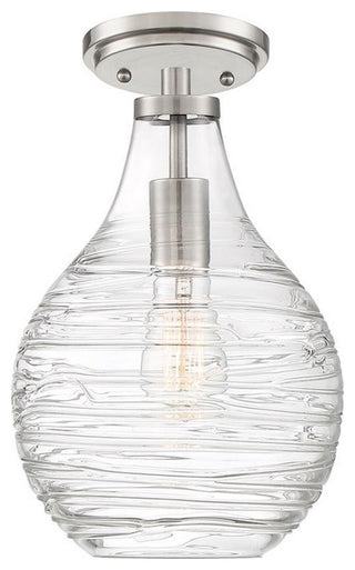 Genie 1-Light Semi-Flush Mount, Brushed Nickel