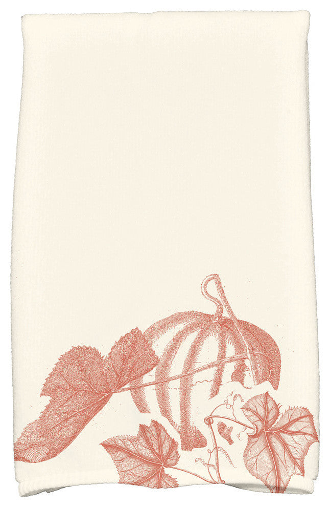 Stagecoach Holiday Floral Print Kitchen Towel, Rust