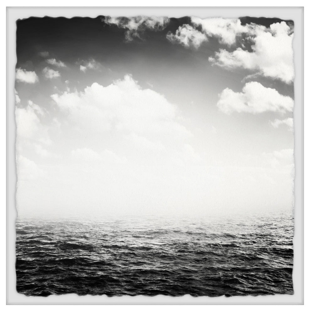 "Blinding White Horizon" Framed Painting Print, 18x18