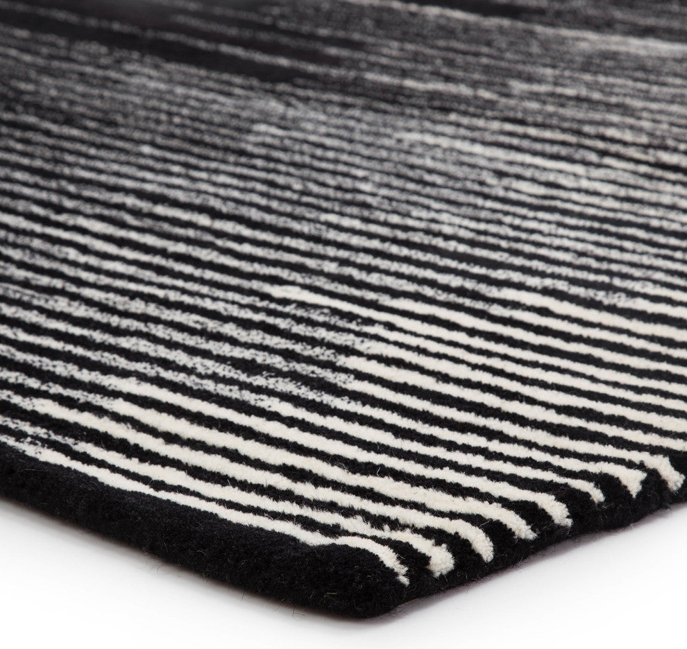 Jaipur Living Tabo Handmade Stripe Black/Cream Area Rug, 8'x10'