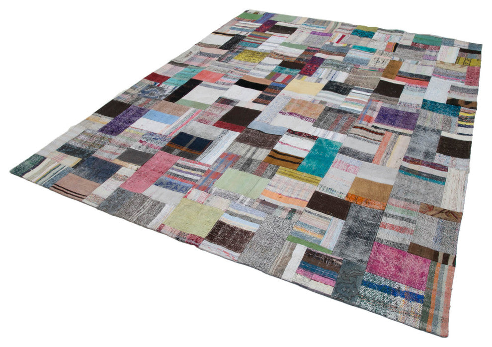 Rug N Carpet - Handmade Oriental 8' 1'' x 10' 1'' Vintage Patchwork Kilim Rug