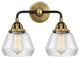 288-2W-BAB-G172 Fulton 2 Light 14.75" Bath Vanity Light, Black Antique Brass