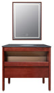 Freestanding Bath Vanity Set with Engineered Stone Top with Mirror, 36''