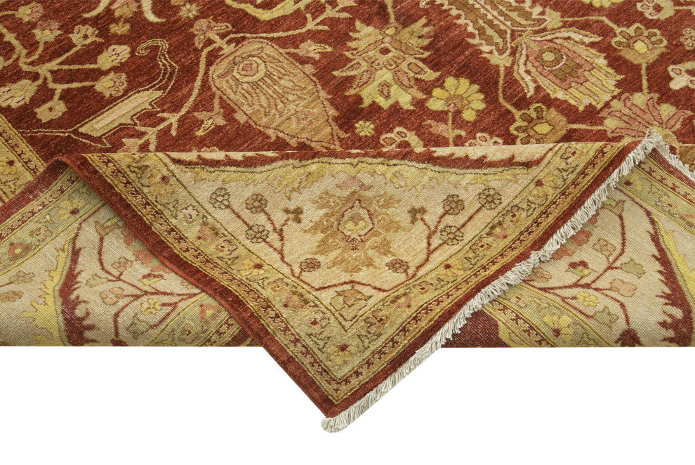 Rug N Carpet - Handmade Oriental 12' 0" x 14' 7" Oversize Oushak Area Rug