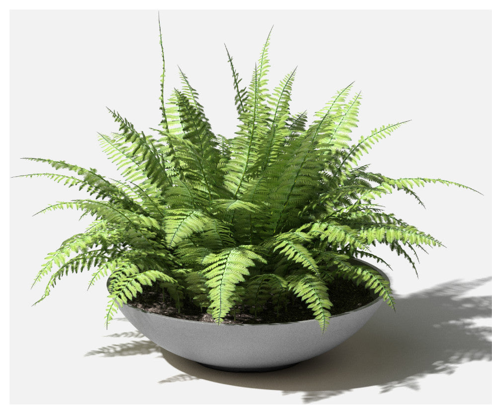 Lane Round Planter Bowl, Grey, 24'', 1 Pack