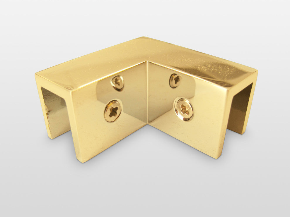 78"x49"x37" Frameless 90 Degree Shower Enclosure Wall Hinge, Polished Brass