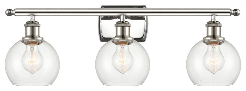 Innovations 516-3W-PN-G122-6-LED 3 Light Bath Vanity Light, Polished Nickel