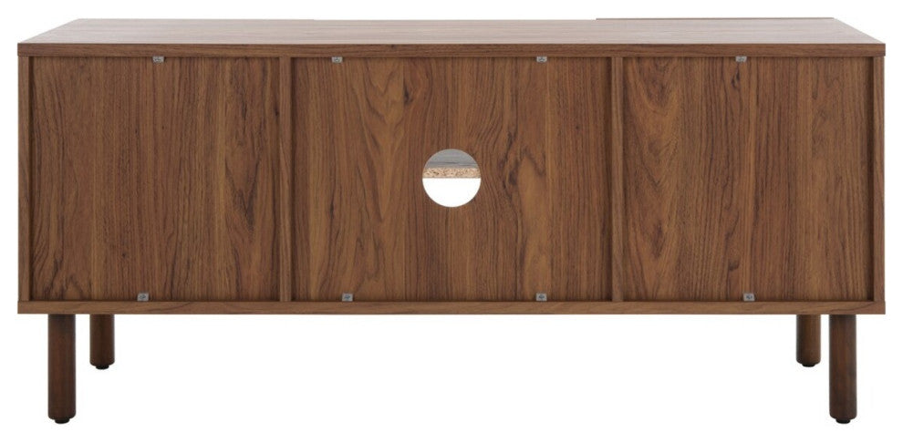 Safavieh Ophelia 2 Door 2 Shelf Media Stand, Walnut/Natural