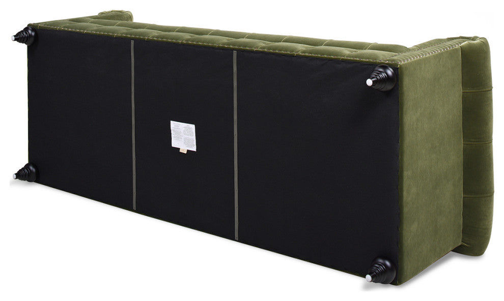 Alto 88" Tufted Chesterfield Sofa, Olive Green Performance Velvet