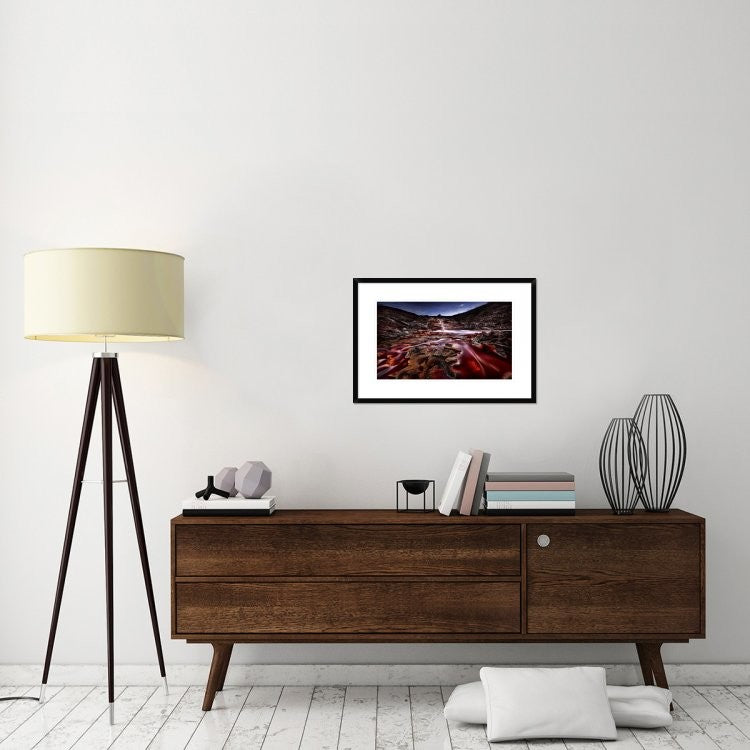 "Last Lights In Rio Tinto Iii (Red River)"  by Jesus M. Garcia, 30x20"
