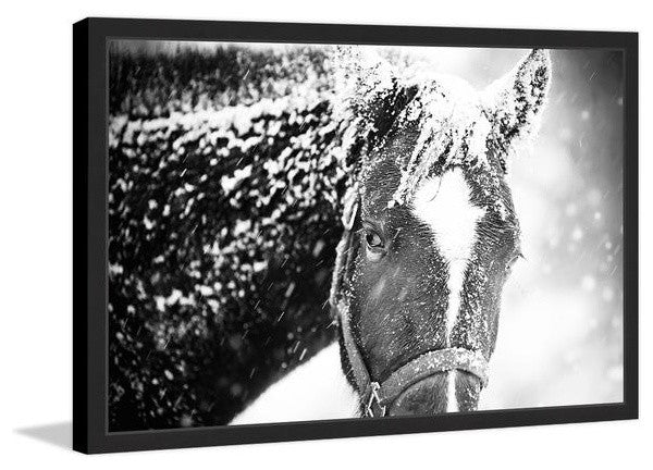 "White Horse Mask" Framed Painting Print, 36"x24"