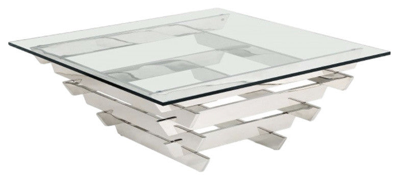 Modrest Upton Modern Square Glass Coffee Table