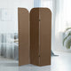 6 ft. Modern Arch Velvet Room Divider Brown 3 Panel