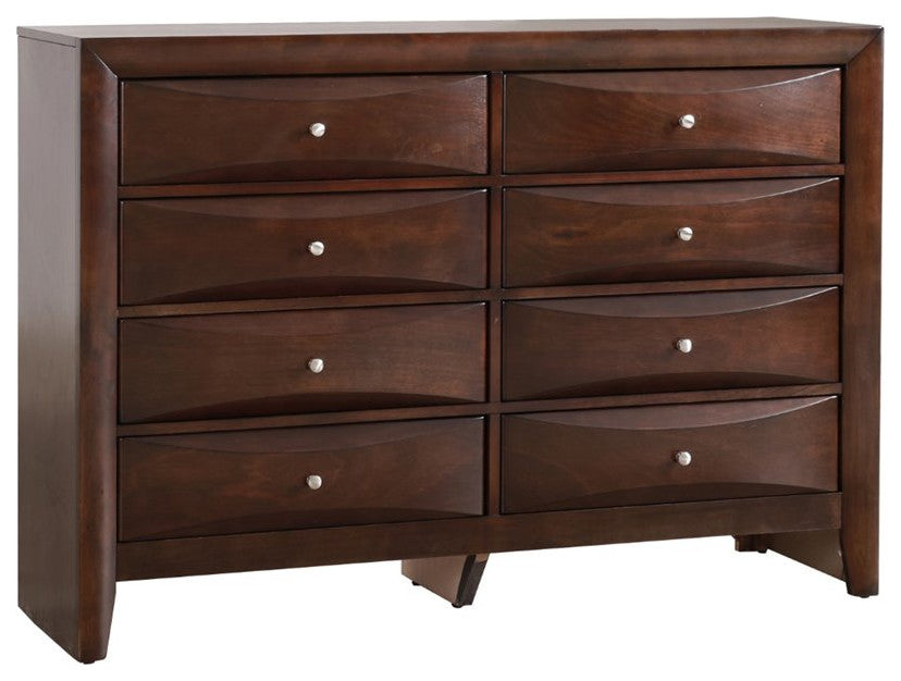 Glory Furniture Marilla 8 Drawer Dresser in Cappuccino