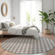 Indoor/Outdoor Marlo MO1 Black Machine Washable 6' x 6' Rug