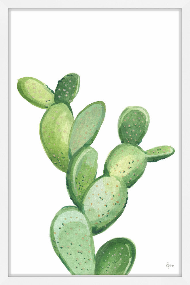 "Jade Cactus" Framed Painting Print, 30"x45"