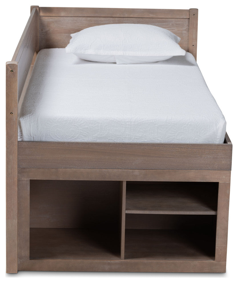 Buford Modern Farmhouse 4-Drawer Twin Size Storage Bed