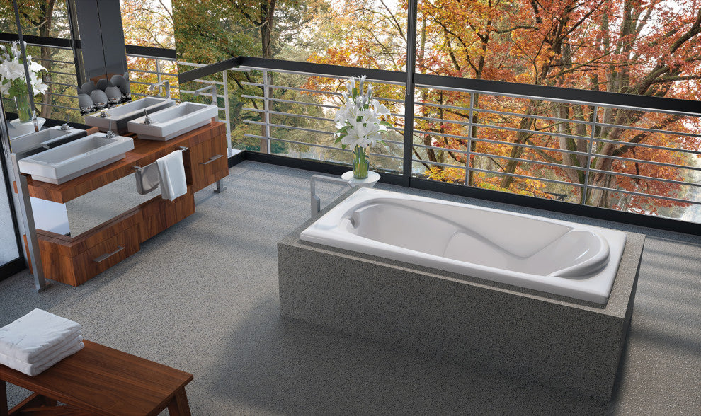 Malibu Tunnels Rectangle Whirlpool Bathtub 72x36x22 White