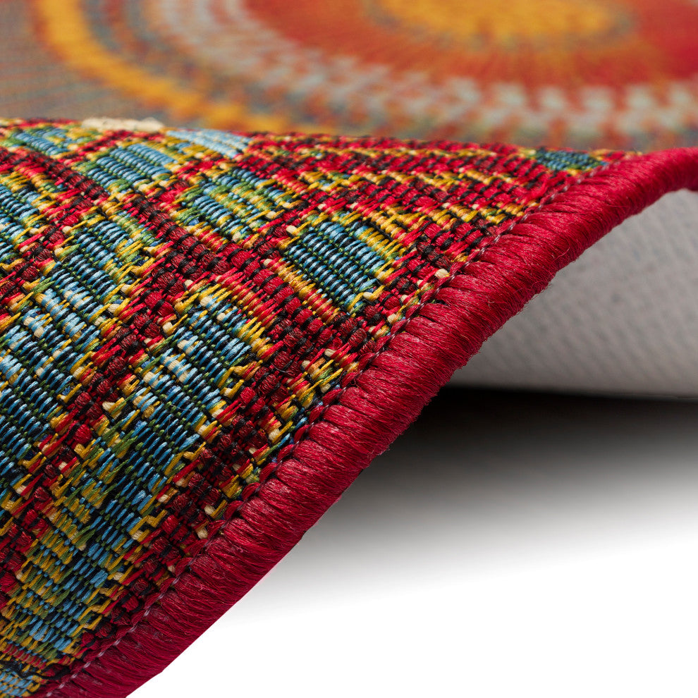 Esencia Circles Indoor/Outdoor Mat Saffron 2'x2'10"