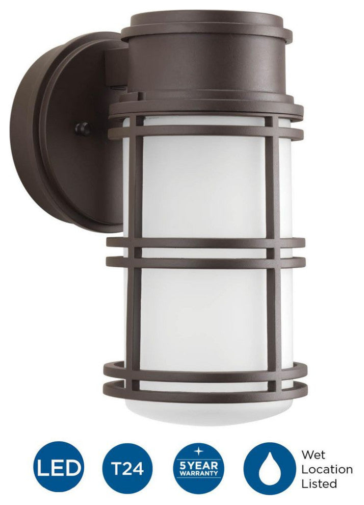 Belle Small LED Wall Lantern, Antique Bronze