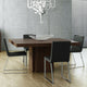 Contemporary Square Wood Dining Table, Chocolate