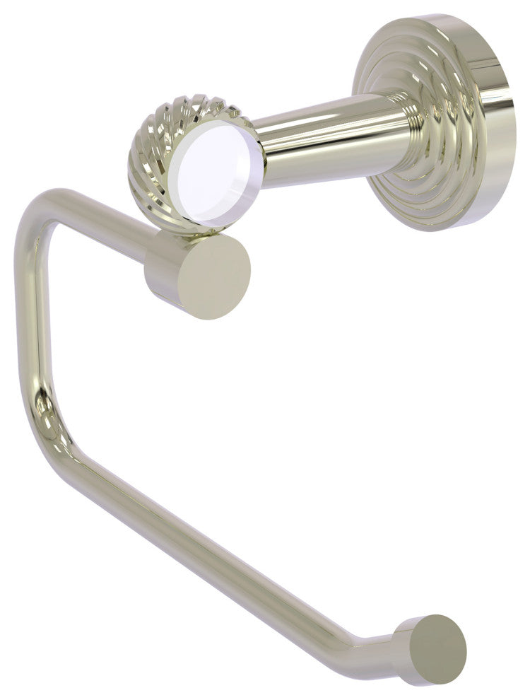 Pacific Beach Euro Style Twisted Accent Toilet Tissue Holder, Polished Nickel