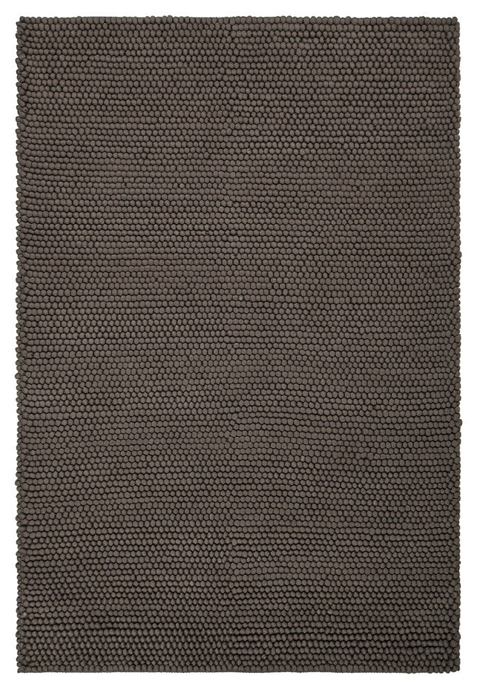 Quina Handwoven Contemporary Shag Rug, Gray, Rectangular 9'x13'