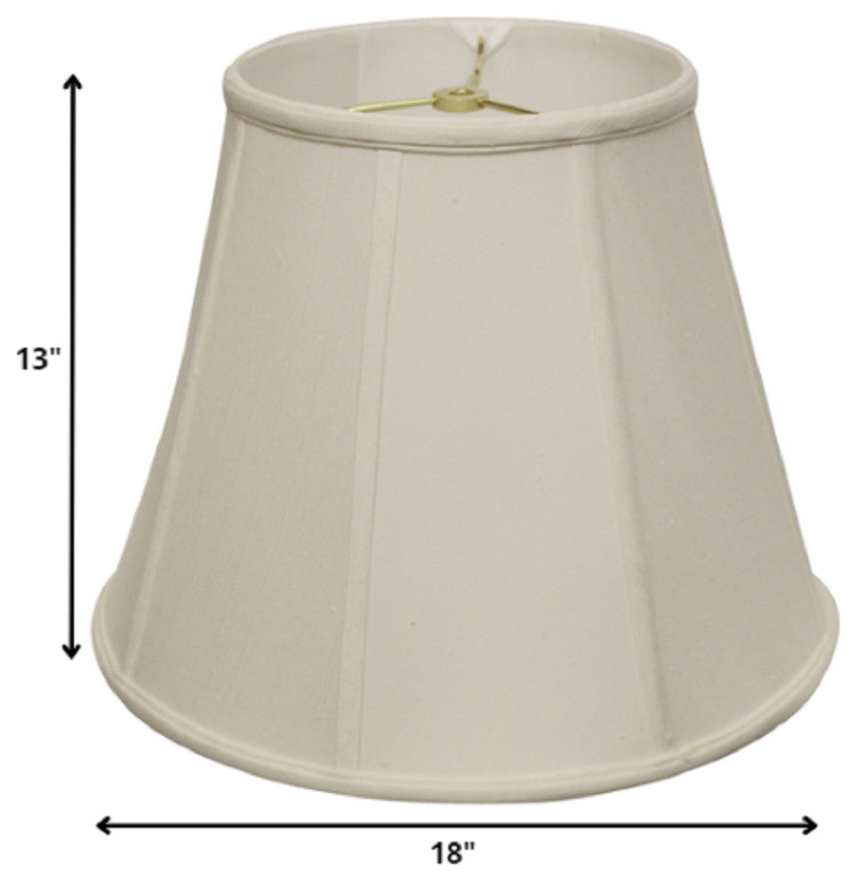 18" White Slanted Empire Monay Shantung Lampshade