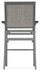 Bazza Sling Bar Height Stackable Outdoor Stool, Smoke/Graphite