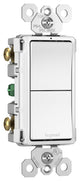 Two Single Pole Switches, White
