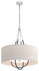Loop Pendant, Vintage Platinum Finish, Black Accents, Flax Shade