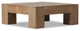 Abaso Small Square Coffee Table Rustic Wormwood Oak