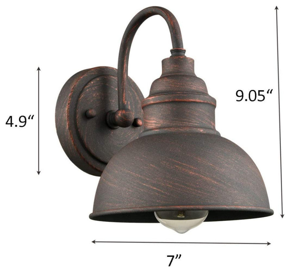 1-Light Gooseneck Wall Lights Fixture Barn Bedside Antique Wall Light Sconce