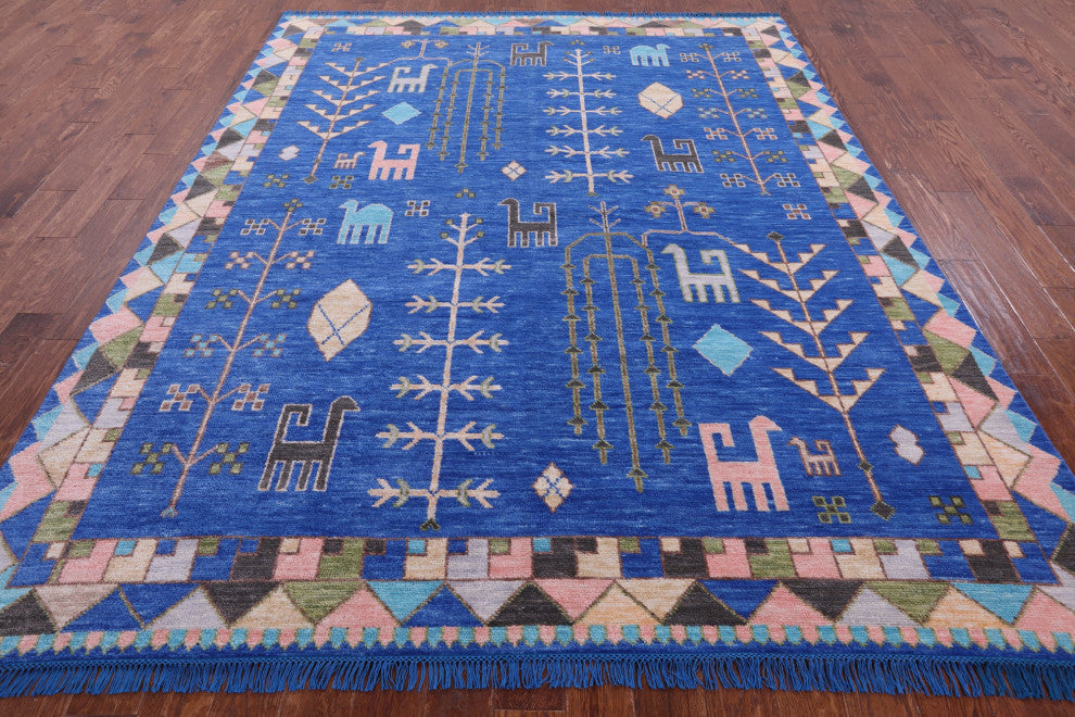 8' 0" X 10' 0" Tribal Persian Gabbeh Handmade Wool Rug - Q13630