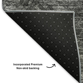 Premium Machine Washable Mayfield AMF590 Gray 2'3" x 7'6" Runner Rug