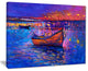 "Boats and the City" Canvas Print