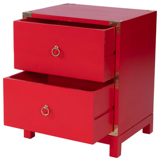 Butler Ardennes Red Campaign Chairside Chest