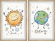 Sun and Earth Diptych, 2-Piece Set, 24x36 Panels