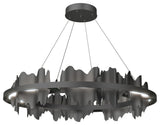 Hildene Circular LED Pendant, Black, Black, Standard Height