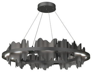 Hildene Circular LED Pendant, Black, Black, Standard Height