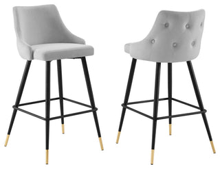 Adorn Performance Velvet Bar Stool Set of 2