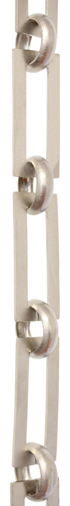 RCH Hardware Brass Rectangle Chandelier Chain, U55, Satin Nickel