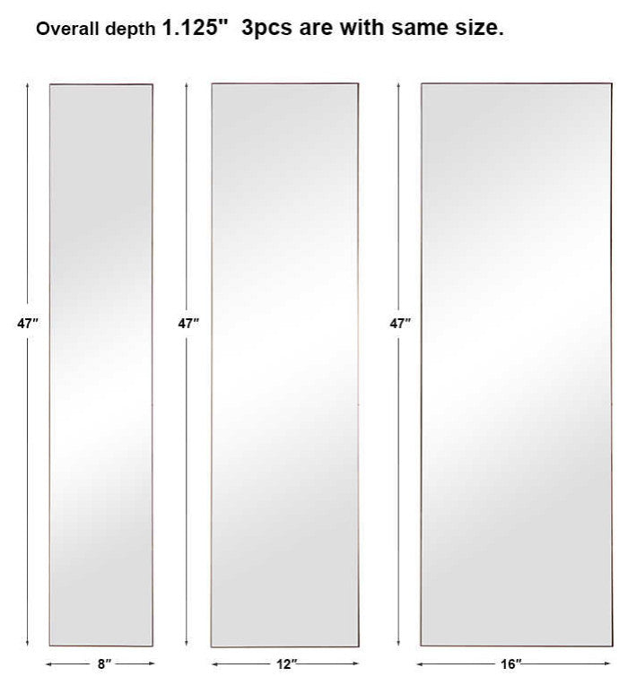 Uttermost 09631 Rowling 16" W x 47" H Rectangular Metal Framed - Gold Leaf