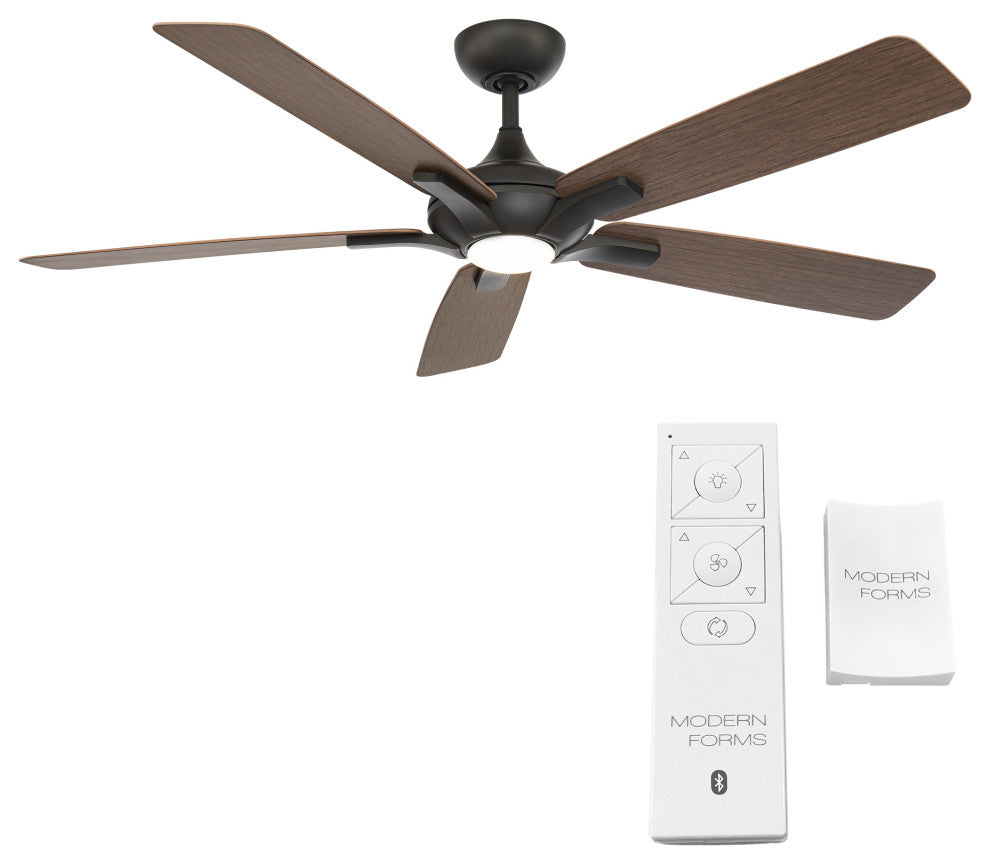 Mykonos 60" Indoor/Outdoor Smart Ceiling Fan, Bronze Dark Walnut, 3500K Light