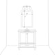 Woodford Framed Wall Mirror, White, 36" X 24"