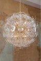 Poppy Glass Chandelier, Clear