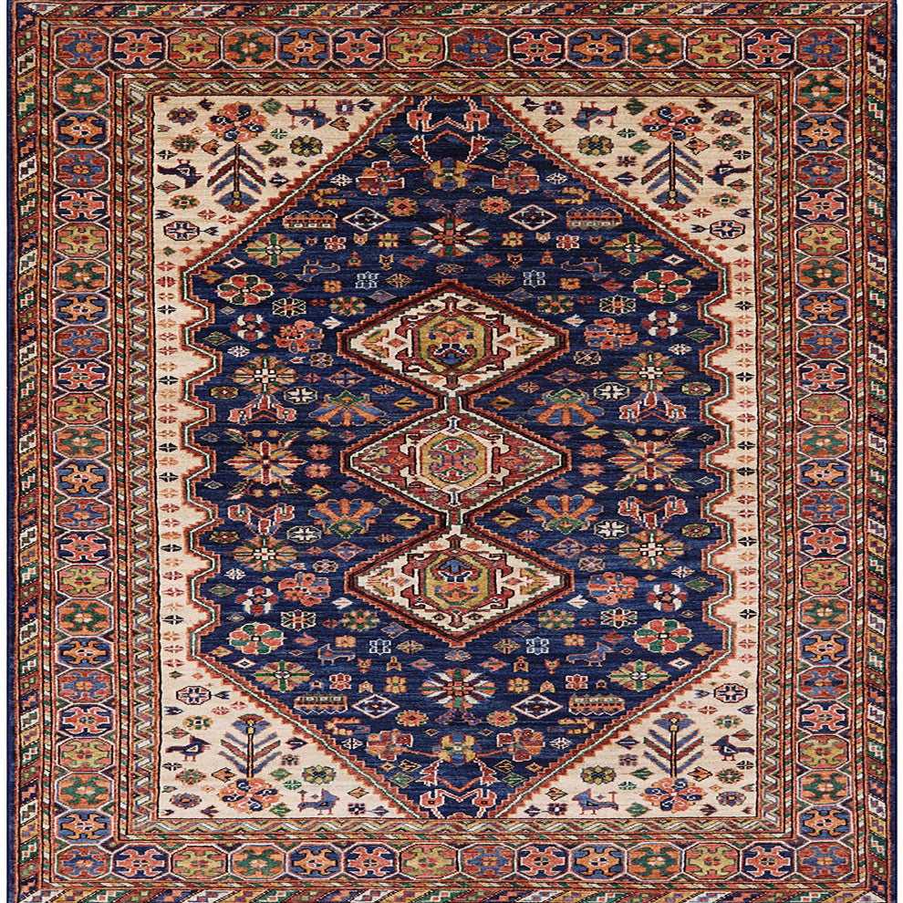 Ahgly Company Indoor Square Mid-Century Modern Area Rugs, 4' Square