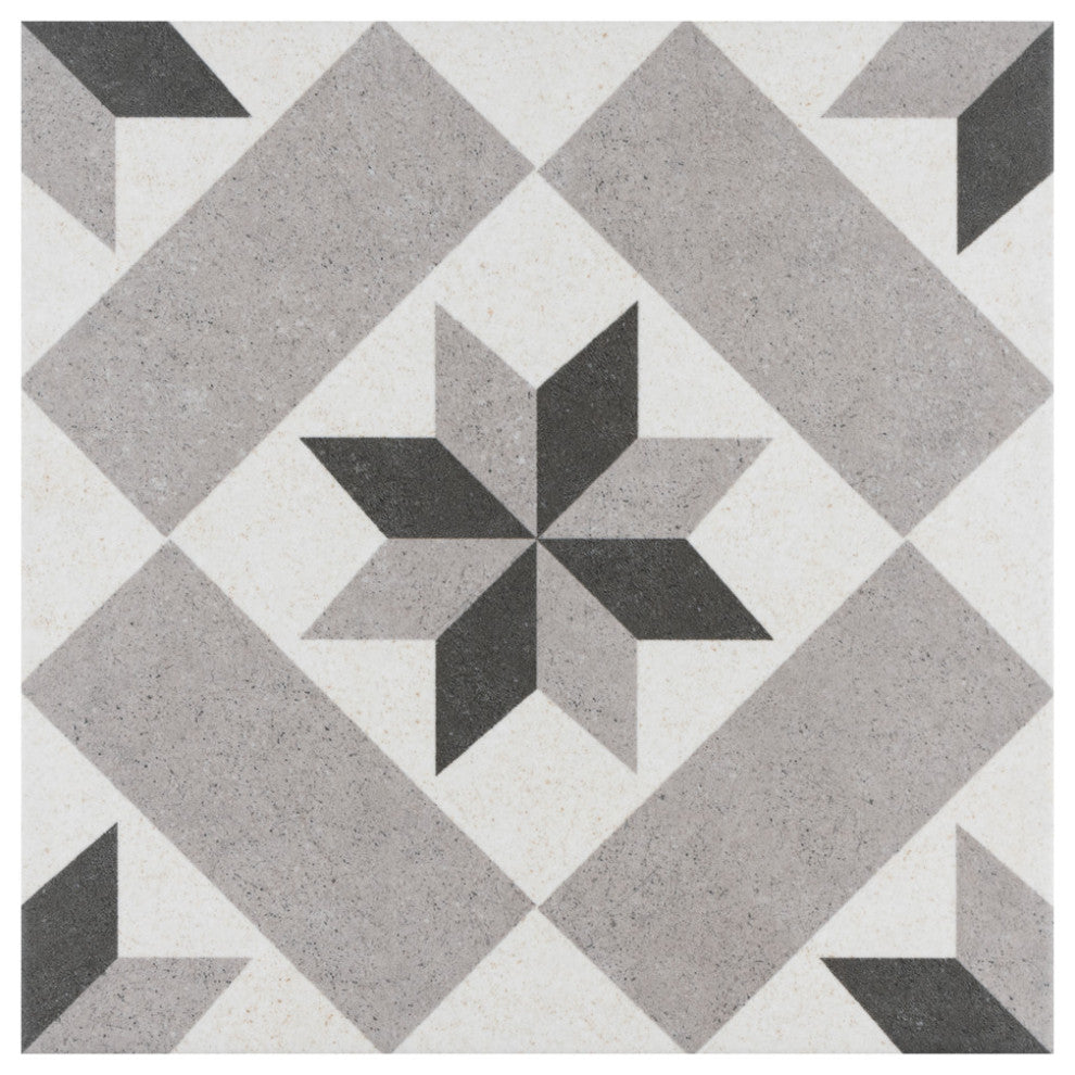 Vintage Star Grey Porcelain Floor and Wall Tile