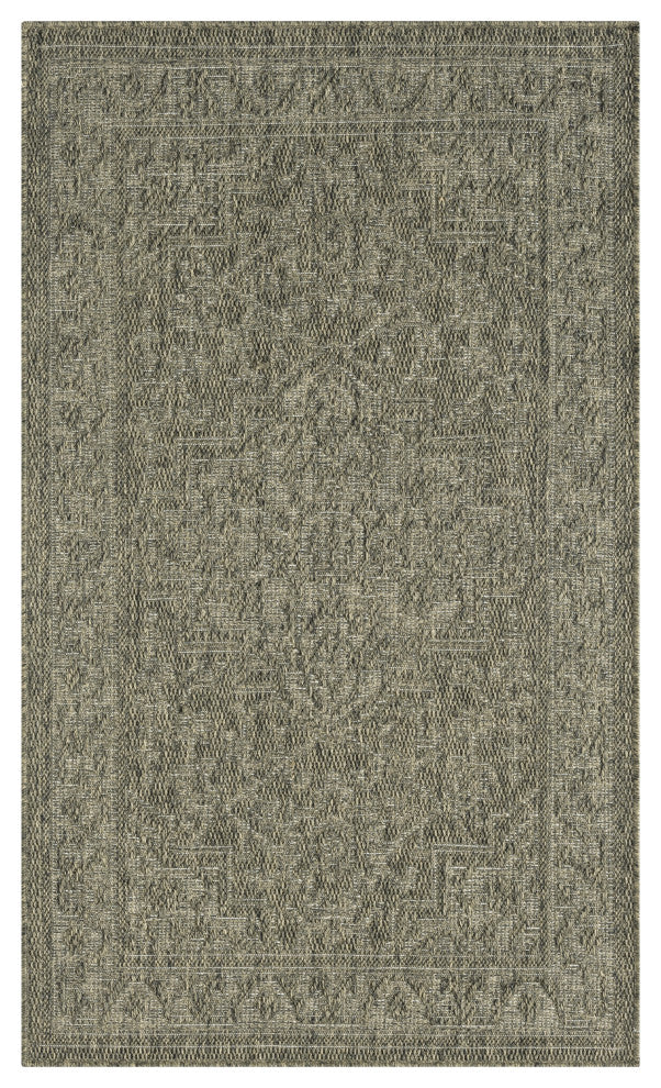 Nourison Tulum 3' x 5' Olive Outdoor Rug