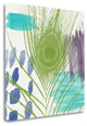 "Peacock IV" By Linda Woods, Giclee Print on Gallery Wrap Canvas, Ready to Hang